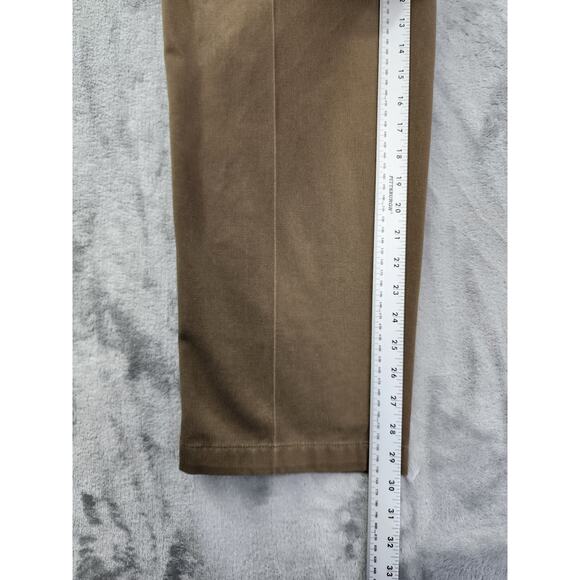 Natural Issue Flat Front Chino Pants Size W33 x L30 Brown Cotton Casual Office - Picture 9 of 11